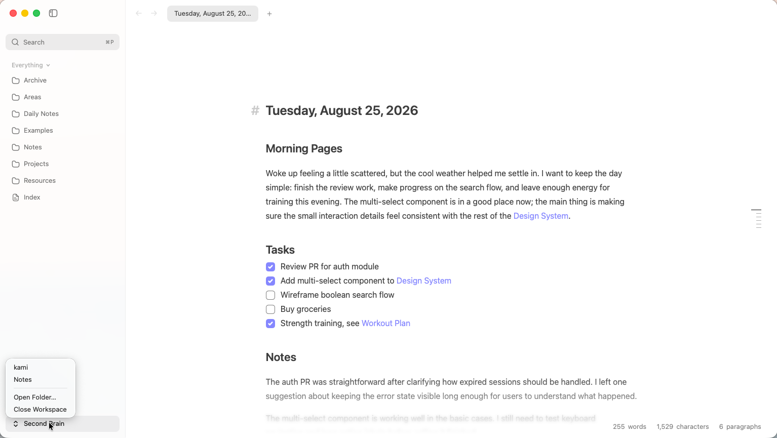 Workspaces